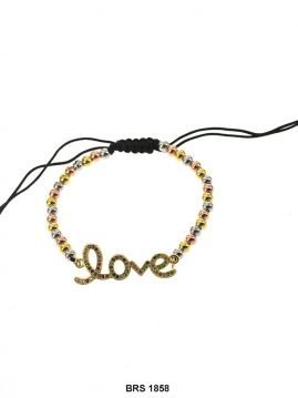 Love Thread And Beads Adjustable Bracelet BRS 1858